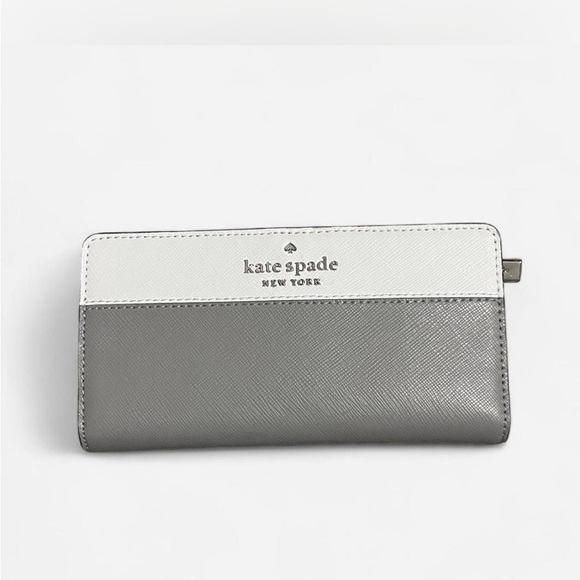 kate spade Handbags - Kate Spade Two-Tone Gray and White Wallet